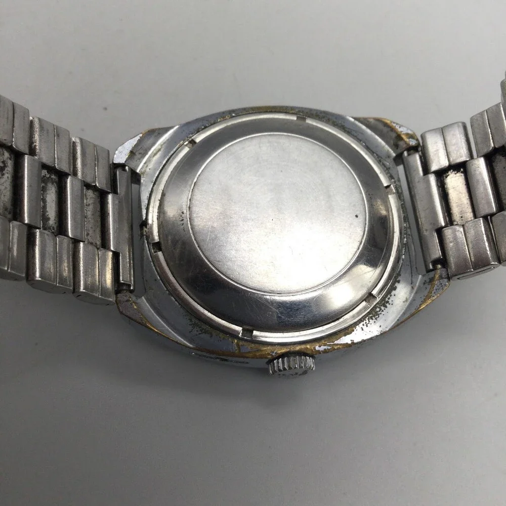 Vintage Sekonda USSR Automatic 31 Jewels Mens Watch 37mm Silver Day Date 7.5